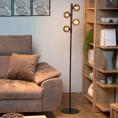 Lampadar retro negru, Tycho, con întrerupător