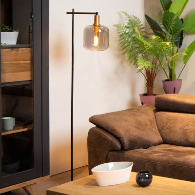 Lampadar modern gri, Joanet, con întrerupător