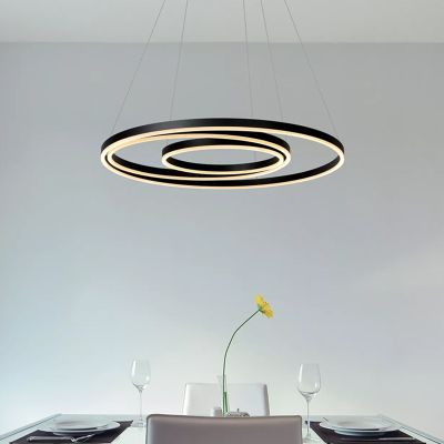 Lustră modernă neagră, Triniti, 32W, LED 3000K