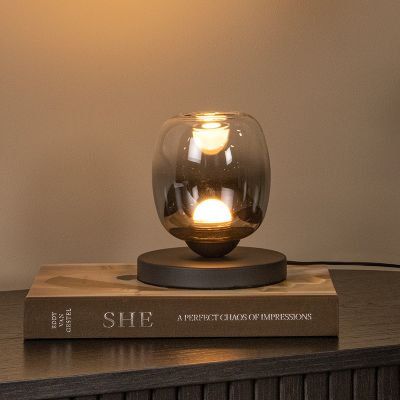Lampă de masă modernă gri, Tamino, 6W, LED 3000K, con întrerupător