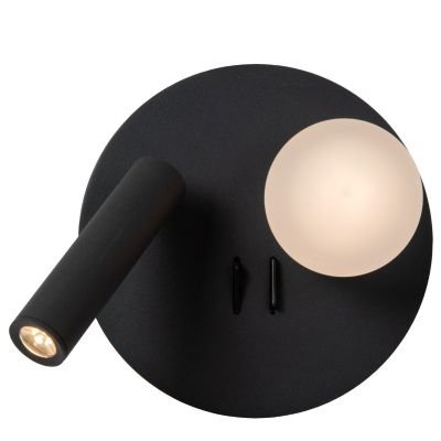 Lampă pat modernă neagră, Matiz, 3,5W, LED 3000K, con întrerupător