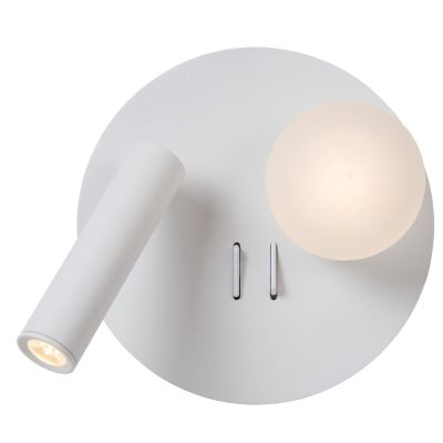 Lampă pat modernă albă, Matiz, 3,5W, LED 3000K, con întrerupător