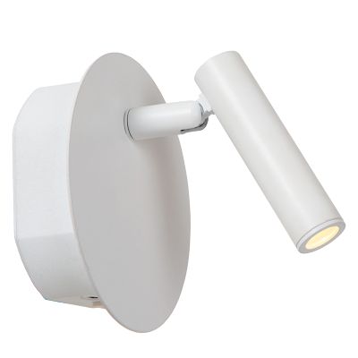 Lampă pat modernă albă, Jolijn, 2W, LED 3000K, con întrerupător