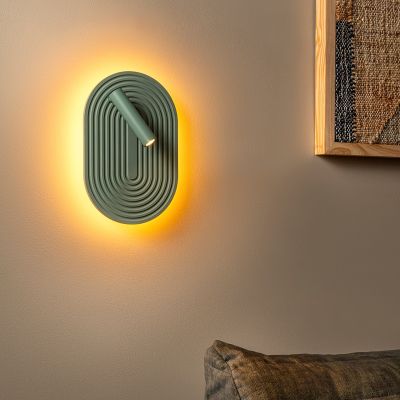 Aplică de perete modernă verde, Carmino, 9,8W, LED 2700K, con întrerupător