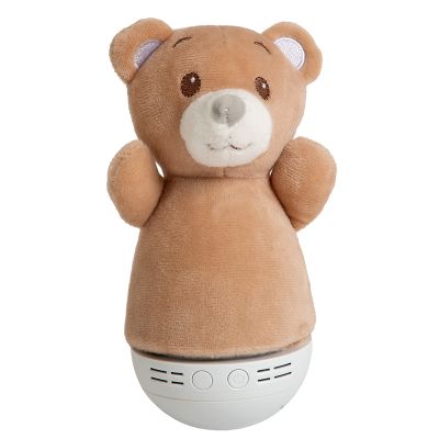 Lampă de masă copii modernă maro, Dolly, 3W, LED RGB, con întrerupător