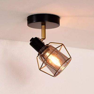 Spot LED de tavan vintage negru, Nila