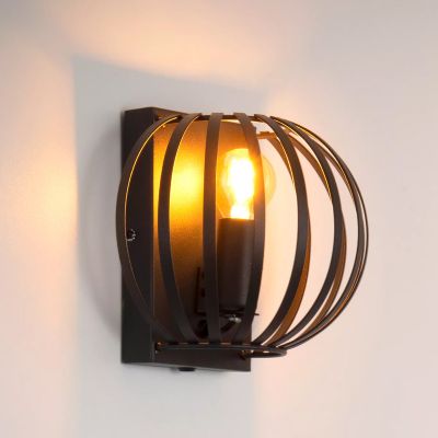 Aplică de perete modernă neagră, Manuela