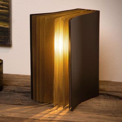 Lampă de masă retro neagră, Extravaganza Livret, con întrerupător