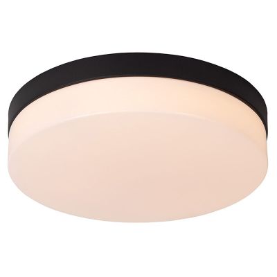 Plafonieră baie neagră din plastic, Biskit, 18W, LED 2700K, IP44