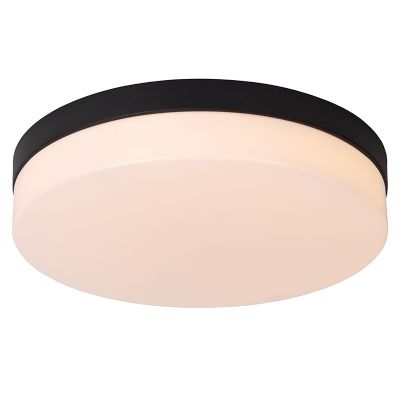 Plafonieră baie neagră din plastic, Biskit, 24W, LED 2700K, IP44