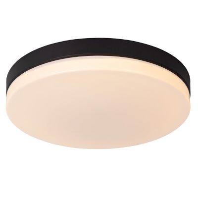 Plafonieră baie neagră din plastic, Biskit, 36W, LED 2700K, IP44
