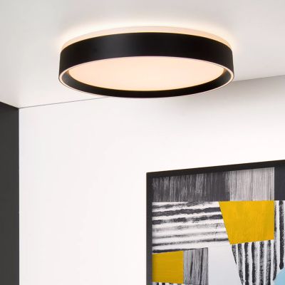 Lampă de tavan modernă neagră, Nuria, 24W, LED 2700K
