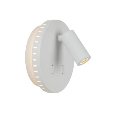 Aplică de perete modernă albă, Bentjer, 6W, LED 3000K, con întrerupător