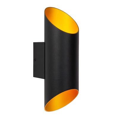 Aplică de perete modernă neagră, Quirijn