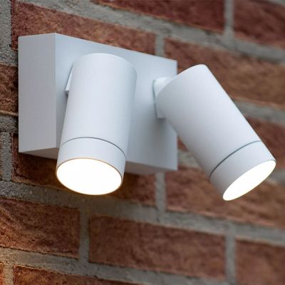 Aplică exterior cu senzor de mișcare modernă albă, Taylor, IP54