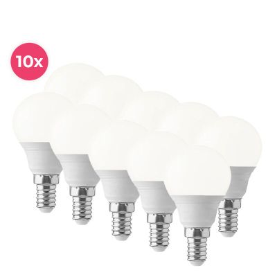 Bec glob LED Lasco E14, alb cald, 3w, pachet de 10