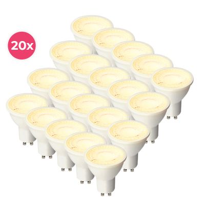 Spot LED GU10 alb Antonie, pachet de 20, 3W, 2700K