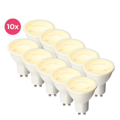 Lampă LED GU10 Antonie, alb, reglabil, 5w, alb cald, pachet de 10