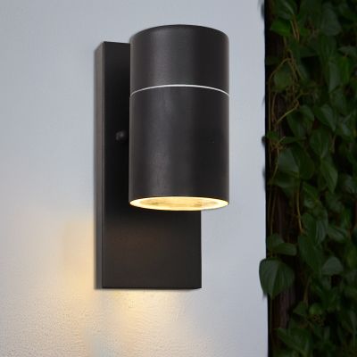 Aplică exterior cu senzor crepuscular neagră modernă, Pedro, IP44