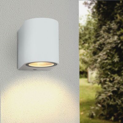 Lampă exterior albă din aluminiu, Corina, IP44