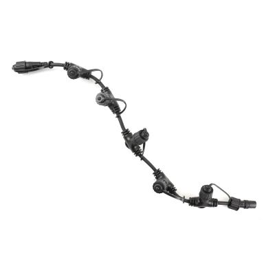 Cablu de distribuție negru de 0,5 m, cu 5 ieșiri