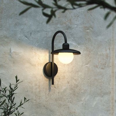 Lampă exterior clasică neagră, Berlo, IP44