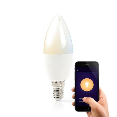 Bec inteligent E14, Wi-Fi, lumină albă caldă spre rece