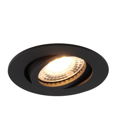 Spot încastrat negru din aluminiu, Onno