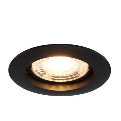 Spot încastrat negru din aluminiu, Rudo