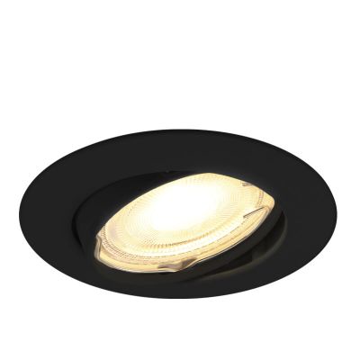 Spot încastrat negru din aluminiu, Rudo