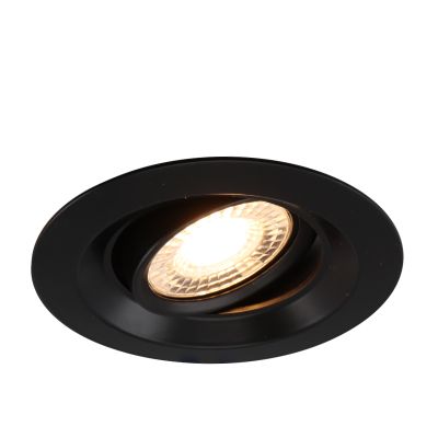 Spot încastrat negru din aluminiu, Tycho