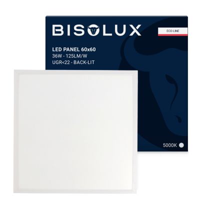 Panou LED 60x60 cm - 125 lm/W - UGR<22 - 5000K - Iluminat din spate