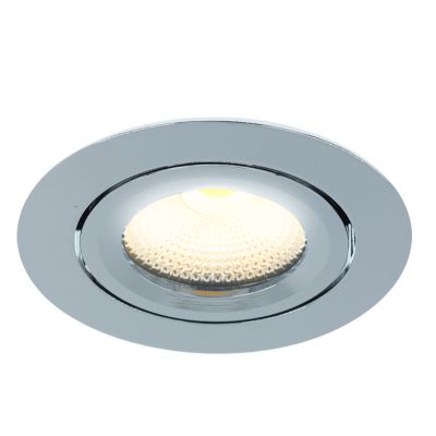 Spot încastrat crom din aluminiu, Wimke, 5W, LED 2700K, IP44