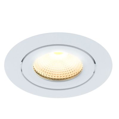 Spot încastrat alb din aluminiu, Wimke, 5W, LED 2700K, IP44