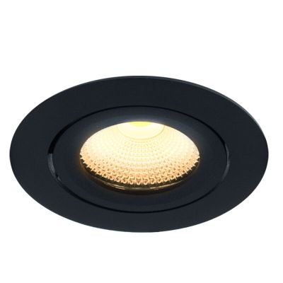 Spot încastrat negru din aluminiu, Wimke, 5W, LED 3000K, IP44