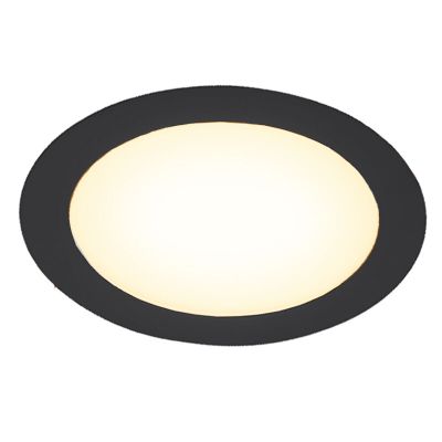 Downlight negru din aluminiu, Umbriel, 9W, LED 3000K, IP44