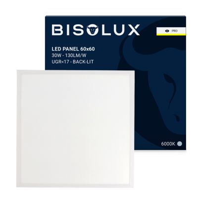 Panou LED 60x60 cm - 135 lm/W - UGR<17 - 6000K - Iluminat din spate