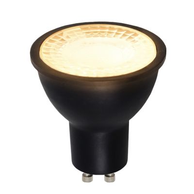 Lampă LED GU10 Olucia Antonie, neagră, 3W, 2700K