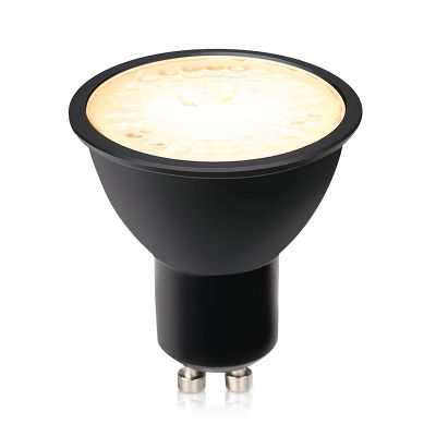 Lampă LED GU10 cu intensitate reglabilă Antonie, neagră, 5W, 3000K
