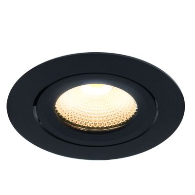 Spot încastrat negru din aluminiu, Wimke, 5W, LED 2700K, IP44