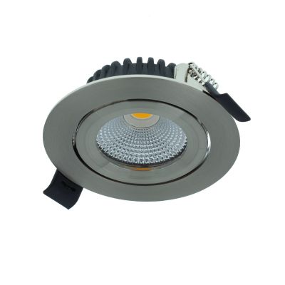 Downlight argintiu din aluminiu, Wimke, 5W, LED dim to warm, IP44