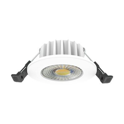 Spot de iluminat alb tip downlight din aluminiu, Hobie, 6W, LED cu întrerupător alb, IP65