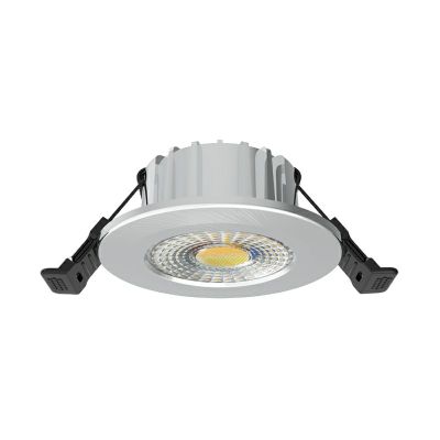 Spot de iluminat argintiu din aluminiu, Hobie, 6W, LED alb cu întrerupător, IP65