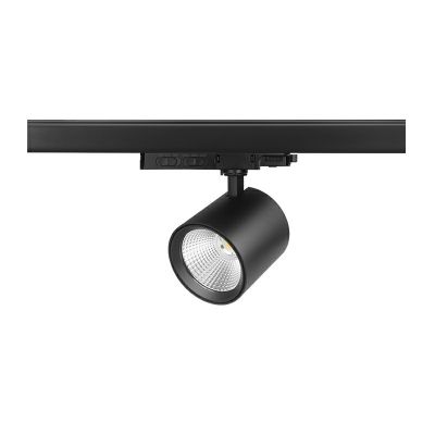 Spot negru trifazat cu sistem de șină din aluminiu, Jeska, 10W/20W/30W, LED alb cu întrerupător