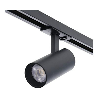 Spot monofazat negru, aluminiu, Enno, 10W, LED alb cu întrerupător