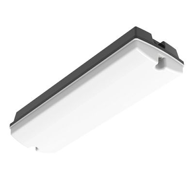 Lampă de galerie din plastic negru, Pedram, 3W, LED alb cu întrerupător, IP66