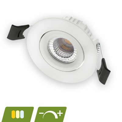 Spot de iluminat alb din aluminiu, Phyllis, 5W, LED cu întrerupător alb, IP65