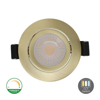 Spot de iluminat din alamă și aluminiu, Maite, 7W, LED alb cu întrerupător, IP65