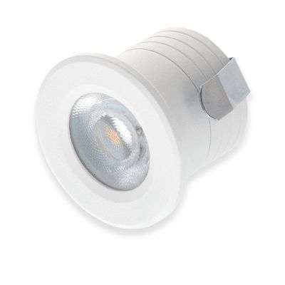 Spot încastrat mini alb din aluminiu, Philomena, 2W, LED 2700K, IP44