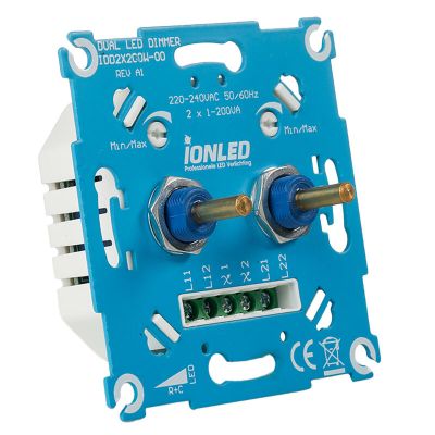 Variator de intensitate luminoasă dublu cu LED - 2x0.3-200W